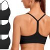 81TQgH88yHL._AC_SL1500 Spaghetti Strap Padded Sports Bras for Women - Y Back Yoga Workout Tops (3 Pack)