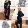 Pajamas Set Long Sleeve Womens Button Down Sleepwear Two Piece Nightwear Soft Pj Lounge Sets S-XXL