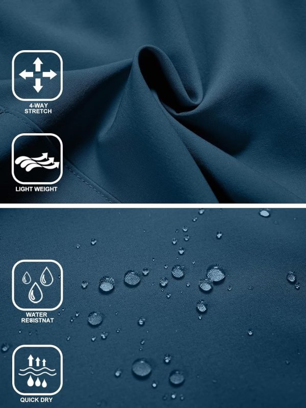 Women's Lightweight Hiking Cargo Shorts Quick Dry Athletic Shorts for Camping Travel Golf with Zipper Pockets Water Resistant