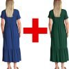 81xxt_0aXVL._AC_SL1500 Womens Summer Dresses Casual Short Sleeve Crewneck Swing Dress Casual Tiered t Shirt Dress with Pockets 2024 Trendy Outfits